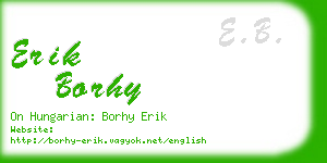 erik borhy business card